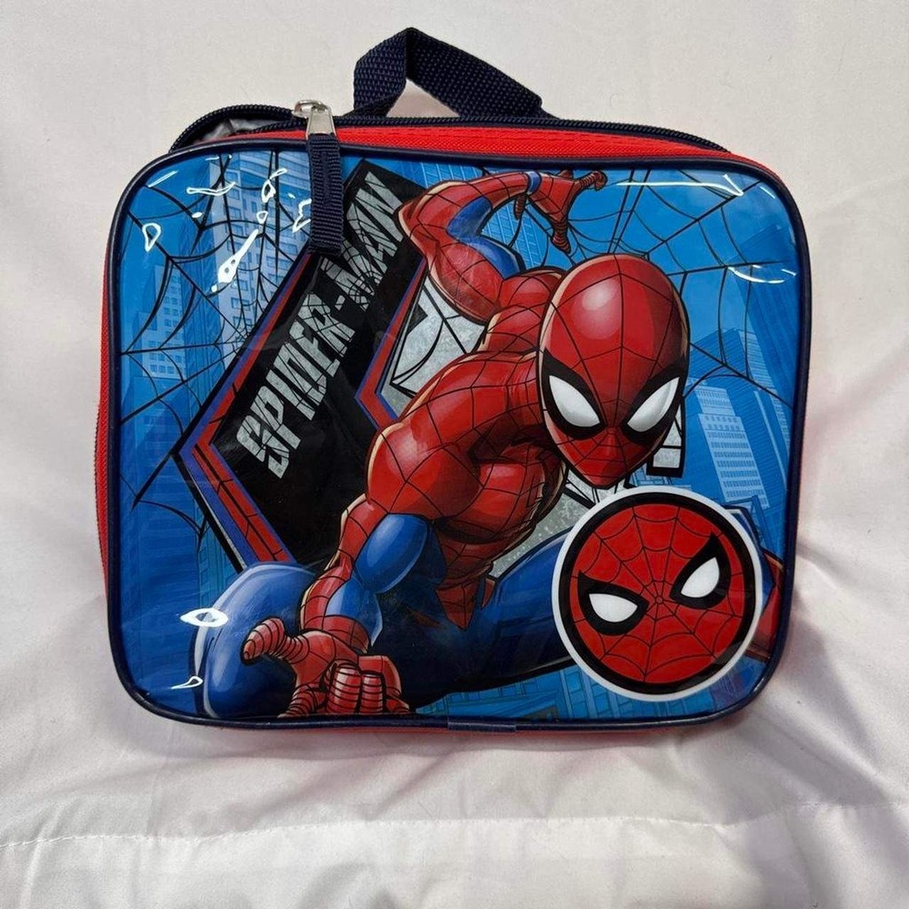 Marvel Spider-Man Insulated Lunch Box Red Blue Kids School Snack Bag